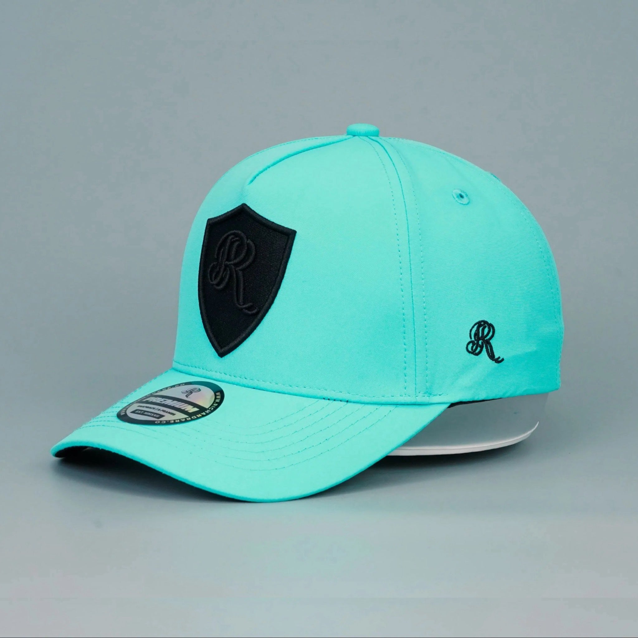 18 SERIES AQUA BLUE/BLACK PREMIUM A - FRAME SNAPBACK HAT 2.0 - Rich & Rare