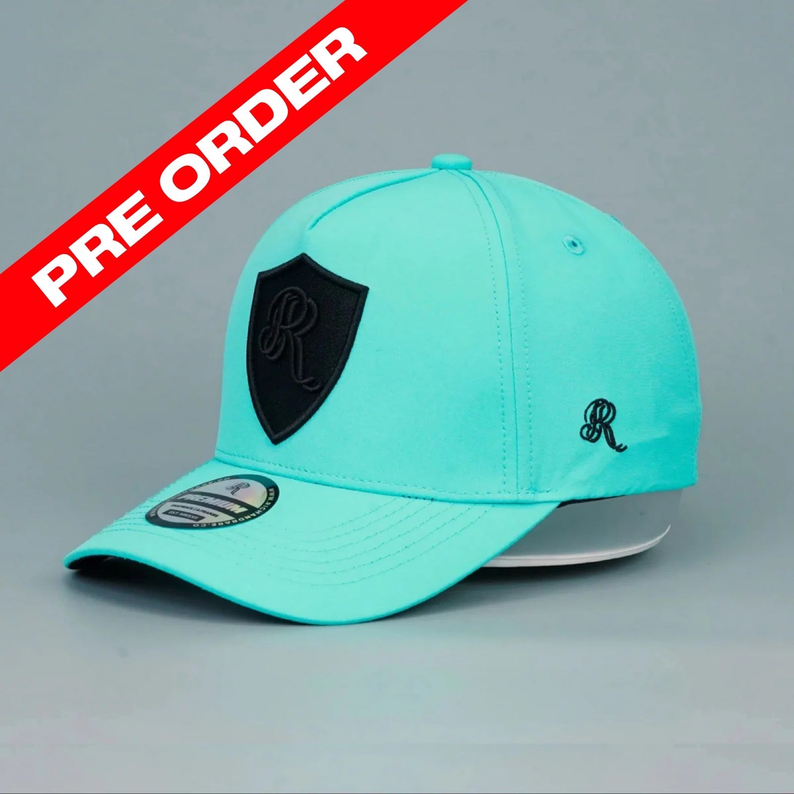 18 SERIES AQUA BLUE/BLACK PREMIUM A - FRAME SNAPBACK HAT 2.0 - Rich & Rare