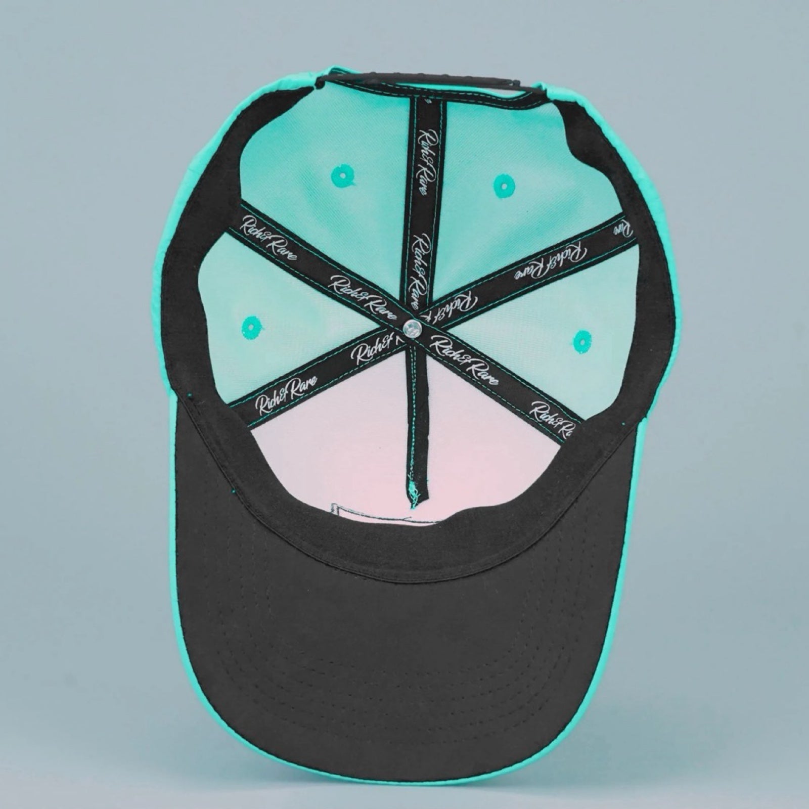 18 SERIES AQUA BLUE/BLACK PREMIUM A - FRAME SNAPBACK HAT 2.0 - Rich & Rare