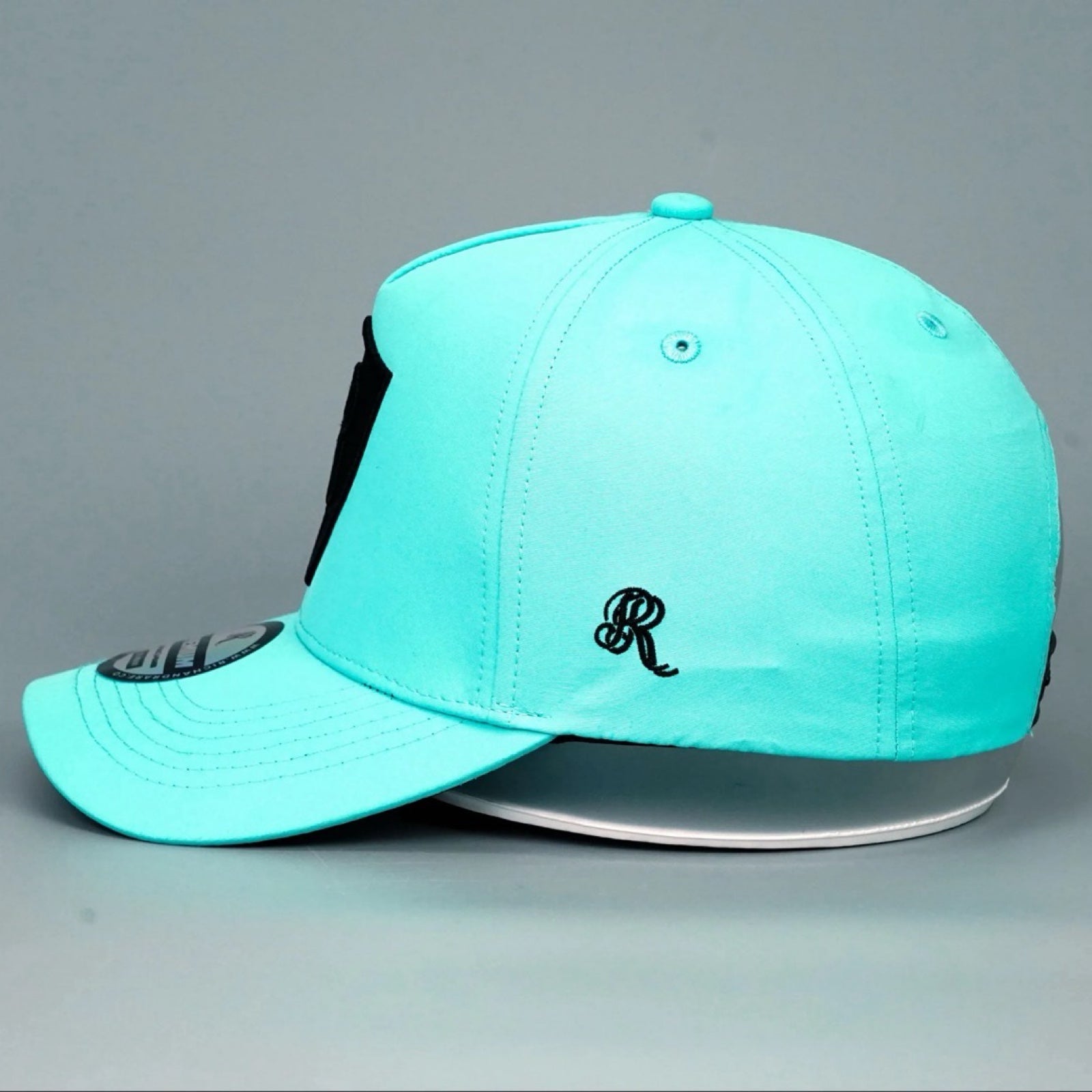 18 SERIES AQUA BLUE/BLACK PREMIUM A - FRAME SNAPBACK HAT 2.0 - Rich & Rare