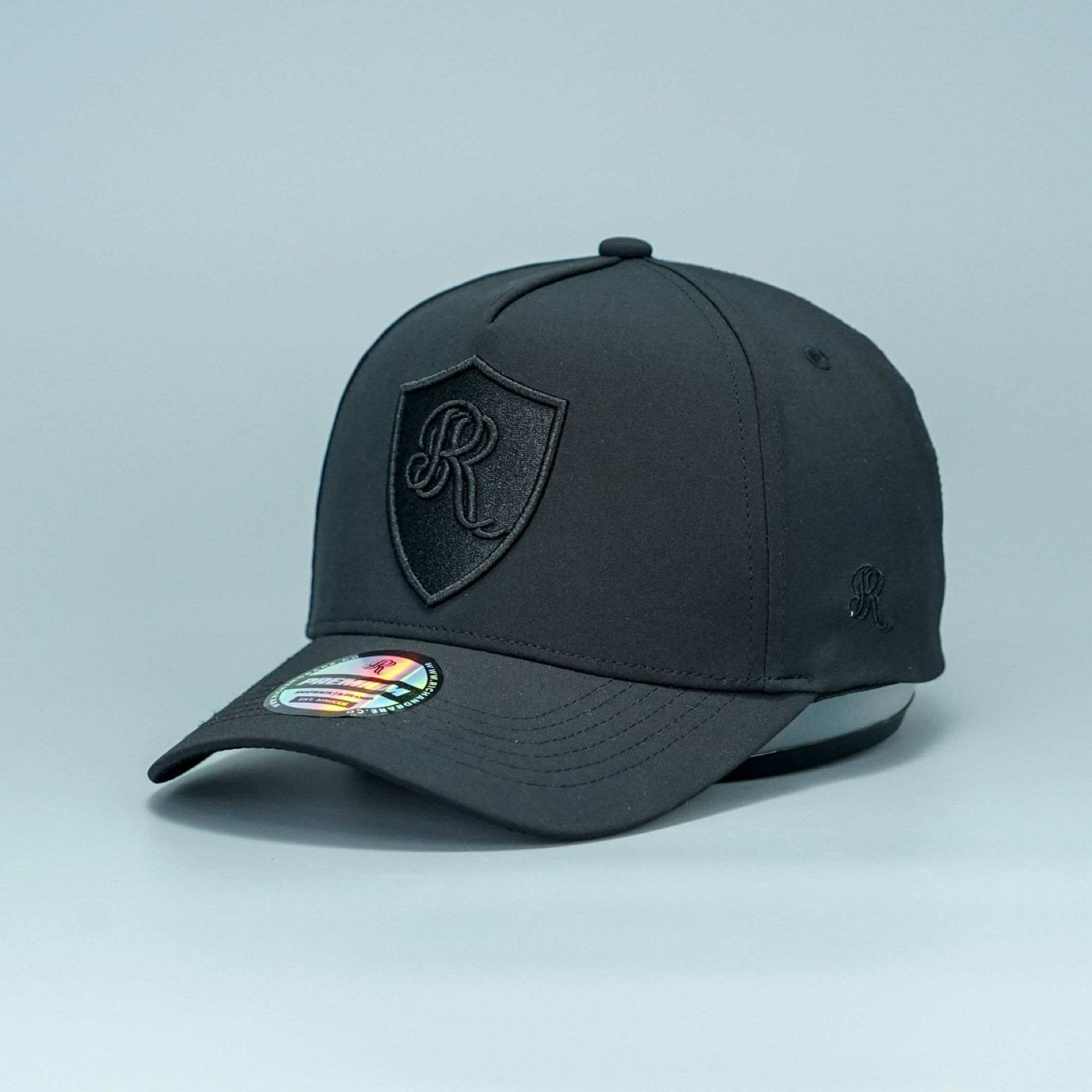 18 SERIES BLACK/BLACK PREMIUM A - FRAME SNAPBACK HAT - Rich & Rare