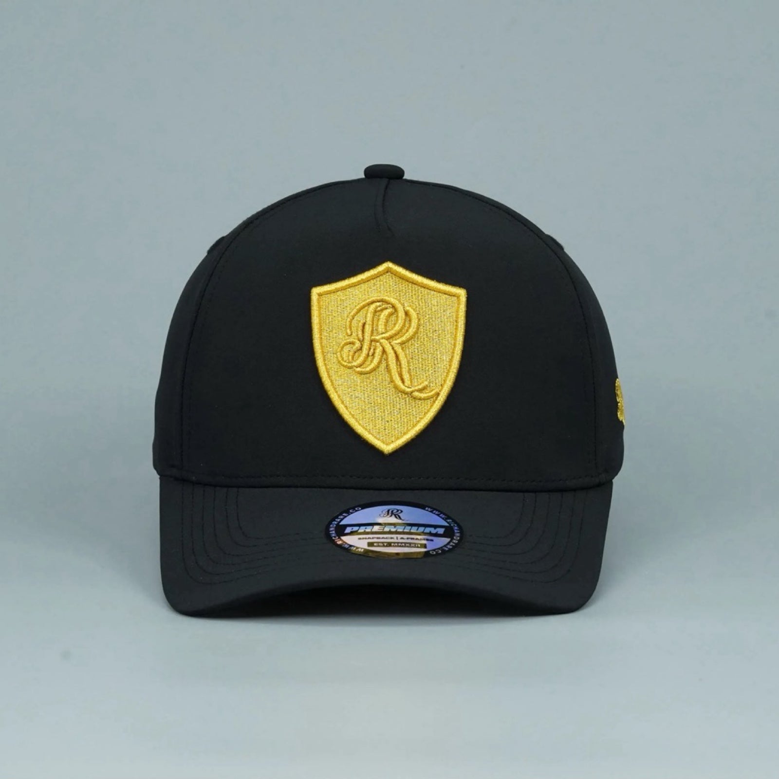 18 SERIES BLACK/GOLD PREMIUM A - FRAME SNAPBACK HAT 2.0 - Rich & Rare