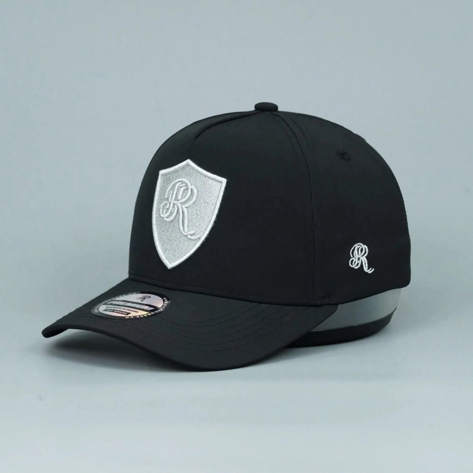 18 SERIES BLACK/SILVER PREMIUM A - FRAME SNAPBACK HAT 2.0 - Rich & Rare