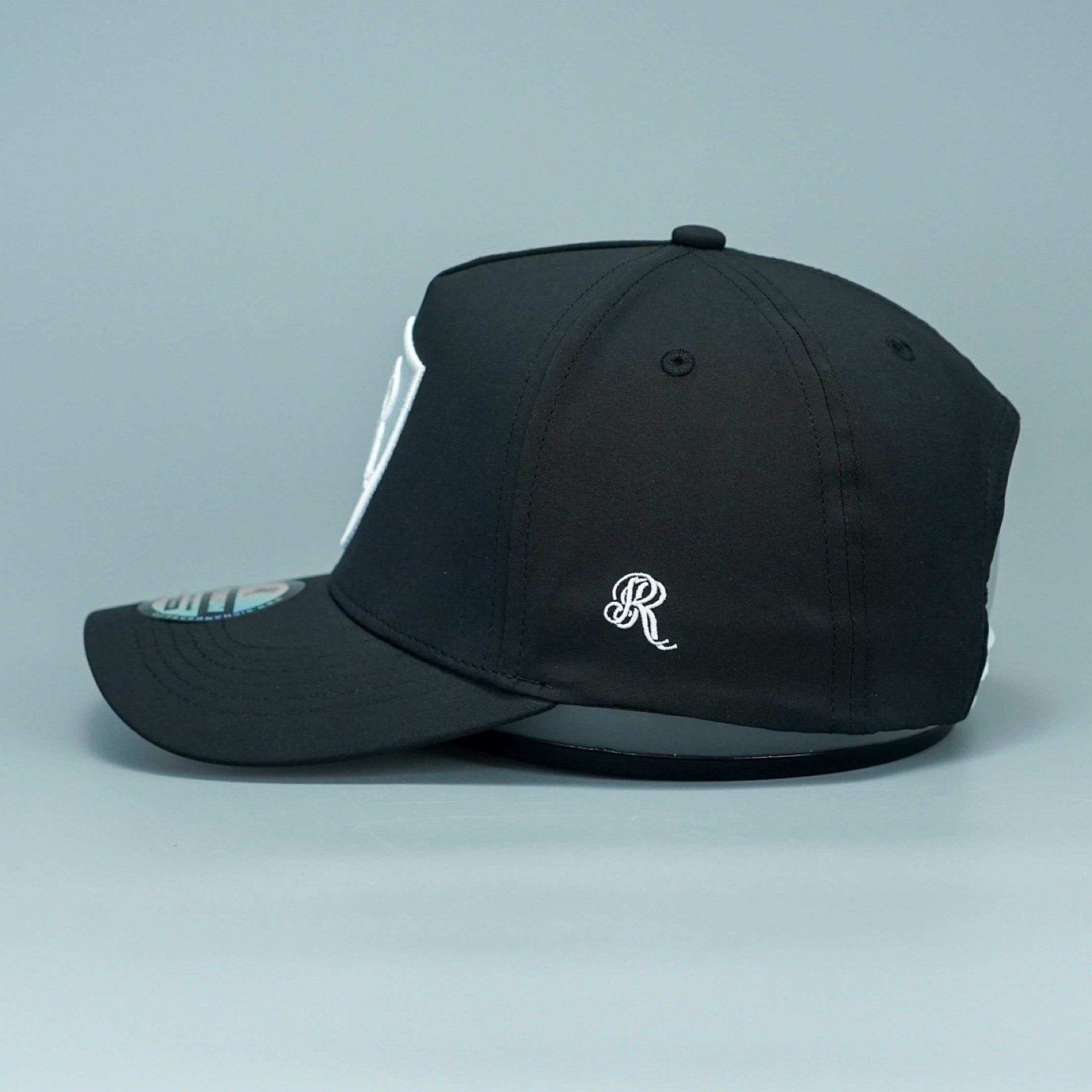 18 SERIES BLACK/WHITE PREMIUM A - FRAME SNAPBACK HAT - Rich & Rare