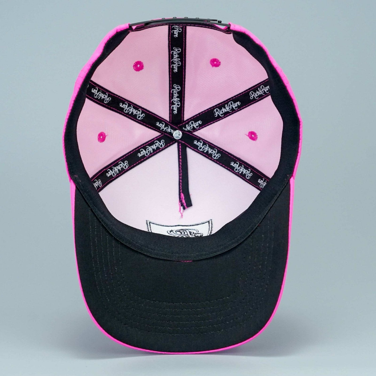 18 SERIES PINK/BLACK PREMIUM A - FRAME SNAPBACK HAT - Rich & Rare