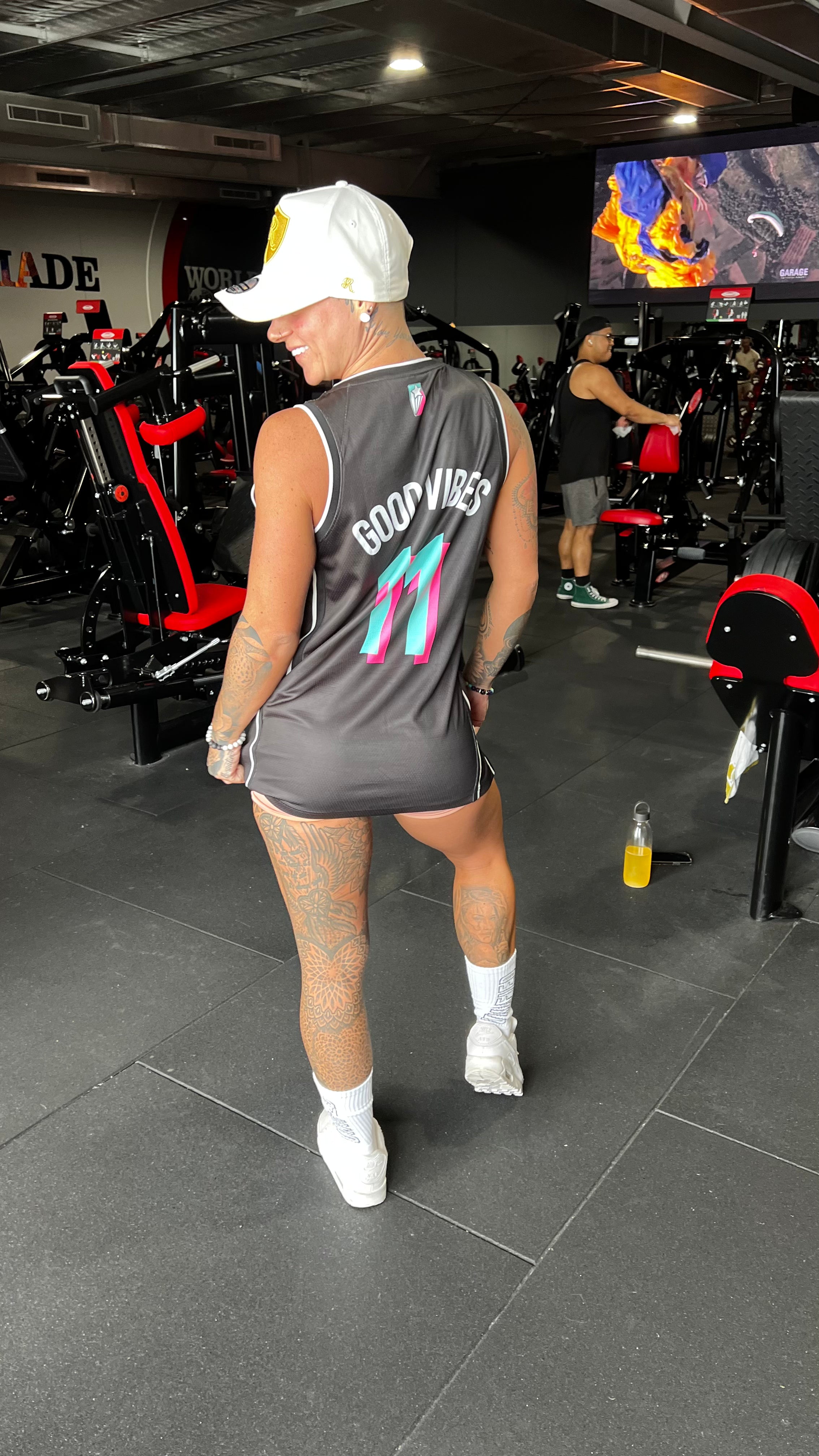 GOOD VIBES JERSEY BLACK/PINK/TEAL