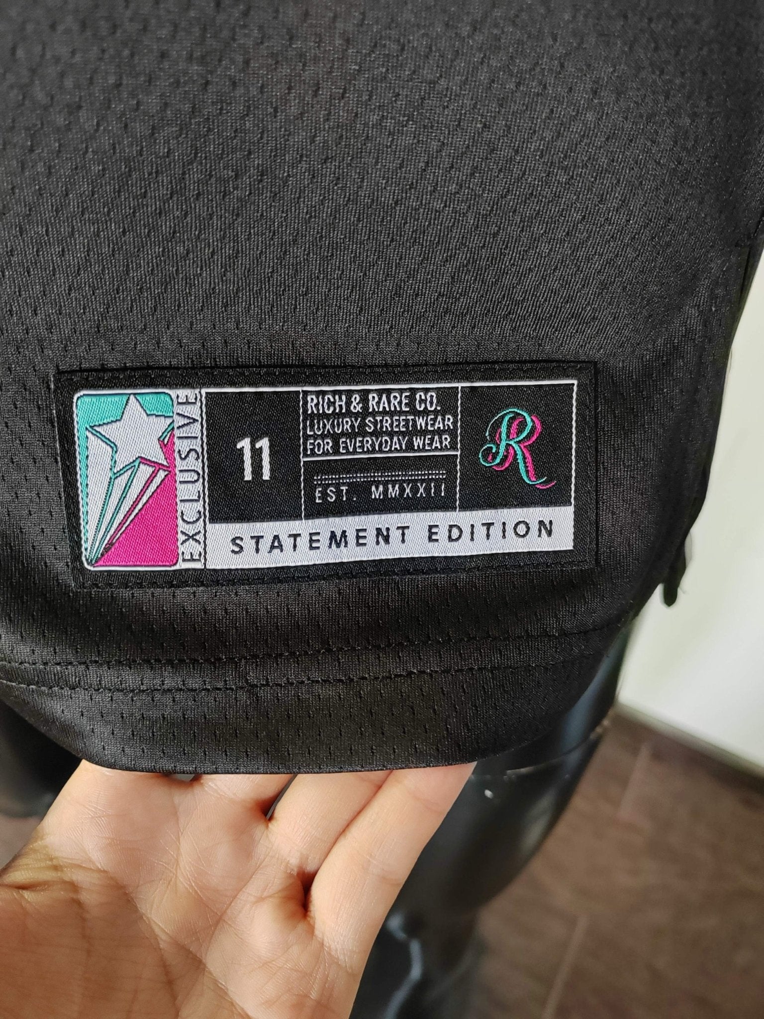 (PRE-ORDER) GOOD VIBES JERSEY BLACK/PINK/TEAL - Rich & Rare