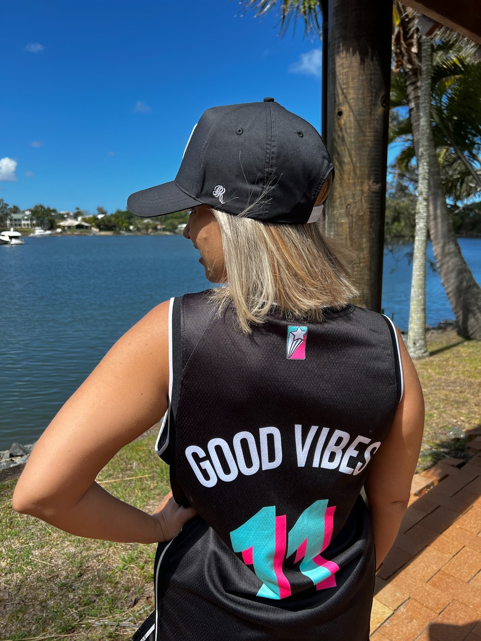 (PRE-ORDER) GOOD VIBES JERSEY BLACK/PINK/TEAL - Rich & Rare